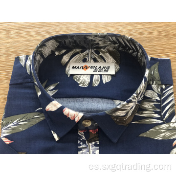 Camisa hombre viscosa estampada